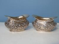 645 · PAIR OF STERLING SILVER SALT C