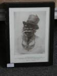 B.E Minns Etching H-23 W-19 Cm