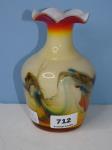 Smoke Pattern Glass Vase H-16
