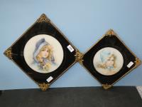 2 Brass Framed Child Portrait
