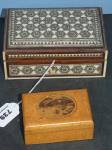 739 · SMALL INLAID JEWELLERY BOX & S