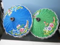 743 · 2 MALAY MINIATURE PARASOLS H-4