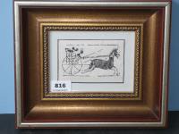 FRAMED CHINESE ARTWORK 'HORSE