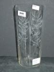 SIGNED MURANO ETCHED GLASS VAS