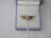 857 · SET 2 x 9CT GOLD & DIAMOND RIN