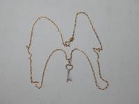 9ct Gold Necklace With Key Pen