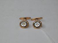 Pair Of Gold Diamond Set Cuffl