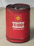 1373 · SHELL X100 5 GALLON OIL DRUM