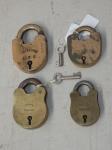 1381 · 4 BRASS PADLOCKS INCLUDING JAC