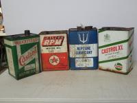 1434 · 4 MOTOR OIL TINS