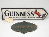 2 CAST IRON PLAQUES