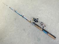 1576 · 2 FISHING RODS WITH REELS