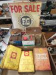 1595 · 2 BOXES WITH SHELL OIL TINS, S