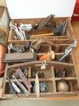 1596 · 2 WOODEN TOOL BOXES WITH ASSOR