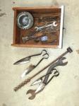 1599 · ASSORTED TOOLS, GLUE POT & SHE