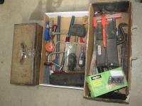 1618 · TOOL BOX & 2 BOXES OF HAND TOO