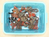 TUB OF TABLE CLAMPS - HEADS ON