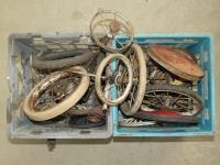 2 BOXES OF VINTAGE PEDAL CAR W