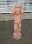 1708 · CONCRETE CHERUB BIRD BATH BASE