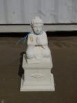 1709 · CONCRETE BUDDHA ON PLINTH H-78