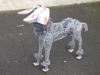 METAL GARDEN FIGURE OF A POODL