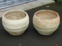 2 LARGE TERRACOTTA PLANTERS H-