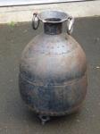 RIVERTED METAL AMPHORA GARDEN