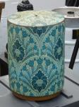 PAINTED CERAMIC DRUM STOOL H-4