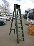 1796 · GREEN PAINTED TIMBER LADDER