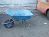 1885 · BLUE METAL TUB WHEELBARROW