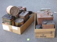 2 BOXES OF OIL TINS RUNNER BOA