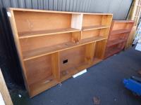 2 OPEN PINE BOOKSHELVES H-119