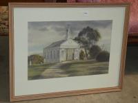 1013 · GEOFF TYSON WATERCOLOUR 'CHURC