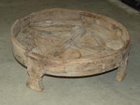 1057 · RUSTIC LOW BARREL TABLE H-24 D