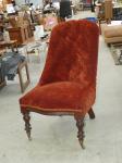 1069 · VICTORIAN MAHOGANY UPHOLSTERED