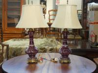 1075 · FINE PAIR OF BRASS BASED RUBLY