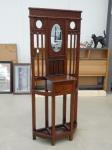 1174 · TEAK HALL STAND WITH SINGLE DR