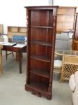1181 · TEAK CORNER BOOKCASE H-175 W-7