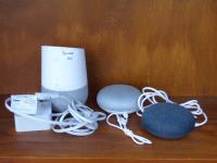 1182 · 3 GOOGLE HOME SPEAKERS - POWER