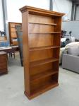 1183 · PINE STAINED OPEN BOOKCASE H-1