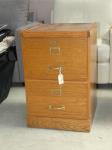 1214 · OAK 2 DRAWER FILING CABINET H-
