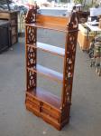 1218 · TEAK BOOKCASE WITH 4 DRAWERS H