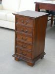 1222 · TEAK 5 DRAWER CHEST H-75 CM