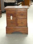 1224 · TEAK 4 DRAWER CHEST H-55 CM