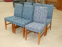 1233 · SET OF 6 BLUE FLORAL UPHOLSTER
