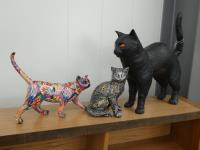 1234 · 3 VARIOUS CAT FIGURES