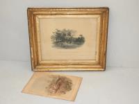 Gilt Framed French Print & A S