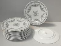 12 Victorian Ironstone Grey &