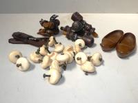 Turned Bone Door Pulls, Carved