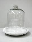 Large Glass Cloche With Stone